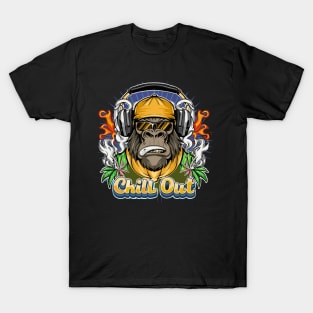 Pop Culture Gorilla in Hip Hop Gear T-Shirt